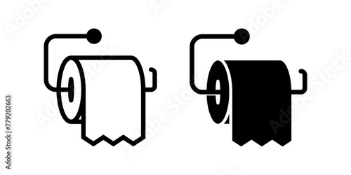 toilet paper icon. flat illustration of vector icon for web