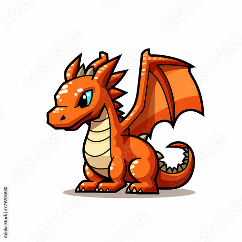 pixel art icon of dragon