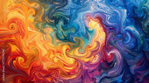 Swirling eddies of color dancing across the canvas, each movement a testament to the artist's skill and creativity.