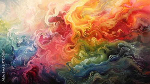 Swirling eddies of color dancing across the canvas, each movement a testament to the artist's skill and creativity.