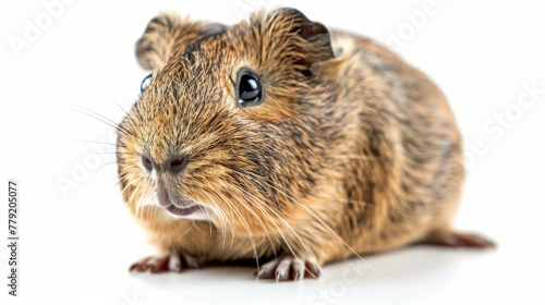 Close Up of Small Rodent on White Background
