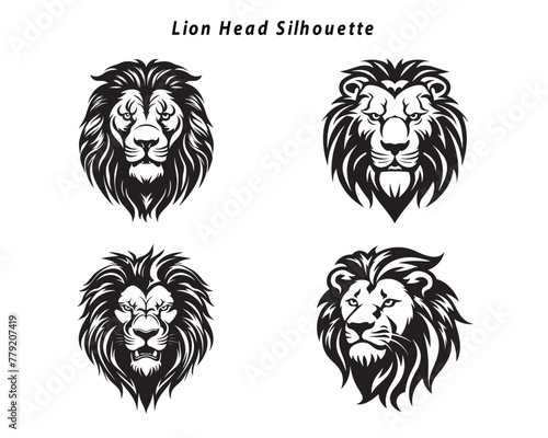 Lion Head Silhouette Bundle