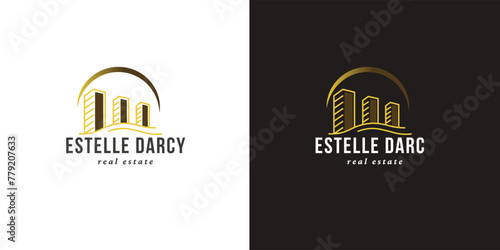 Real estate logo, building architecture logo design template. Print photo