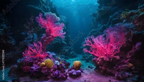 A Deep Sea Dive Where The Corals Are Made Of Glowi