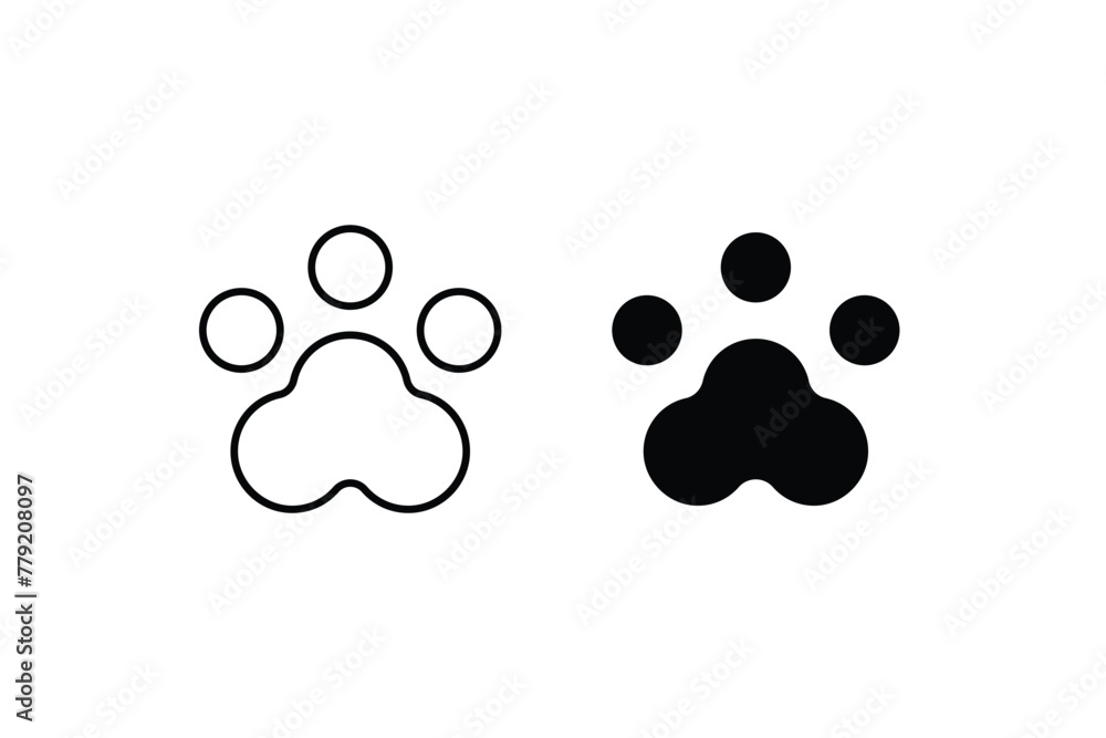 the paw print icon, symbolizing the presence and affection of animals the paw print icon, symbolizing the presence and affection of animals