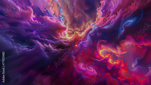 Vibrant colors swirling through the endless expanse of the cosmos