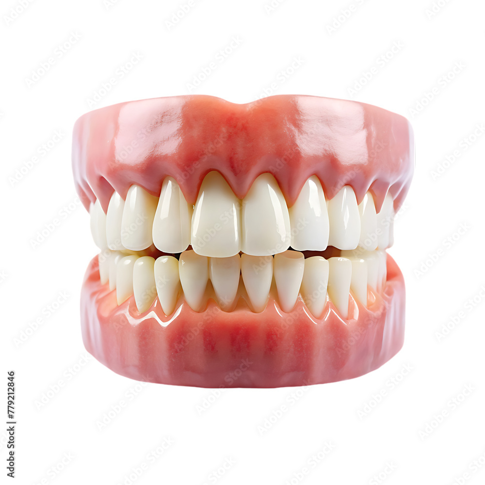 A sore tooth amidst healthy teeth isolated on transparent background A sore tooth amidst healthy teeth isolated on transparent background