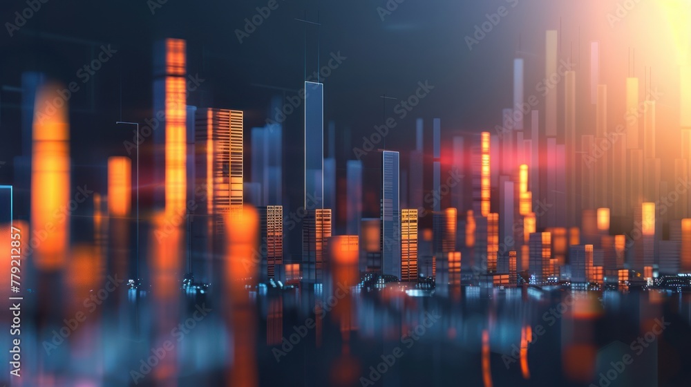 High Tech Blue Neon Bars and Graphics High Tech Blue Neon Bars and Graphics