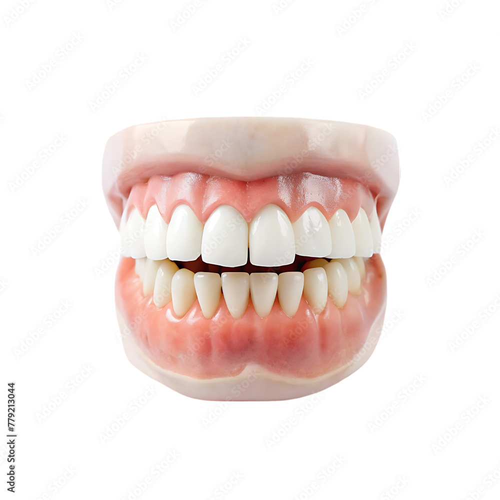 A sore tooth amidst healthy teeth isolated on transparent background A sore tooth amidst healthy teeth isolated on transparent background
