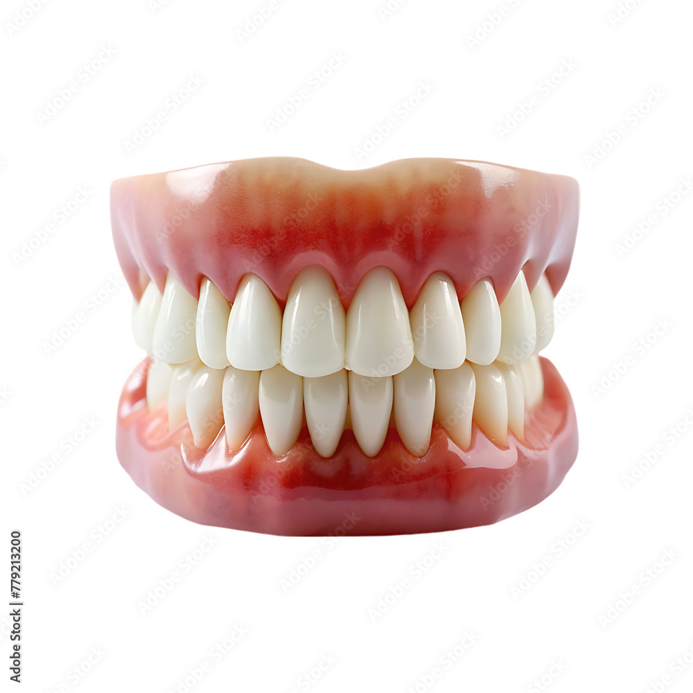 A sore tooth amidst healthy teeth isolated on transparent background A sore tooth amidst healthy teeth isolated on transparent background