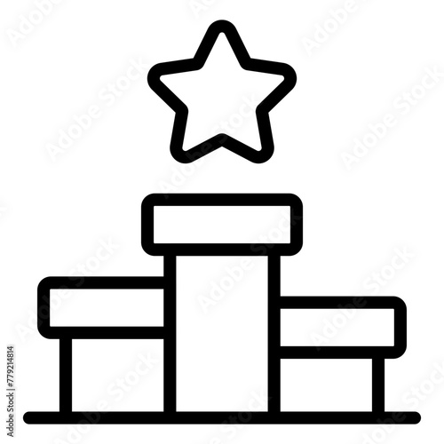 An icon design of ranking podium

