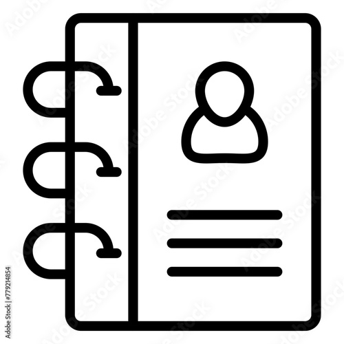 Premium download icon of contact book


