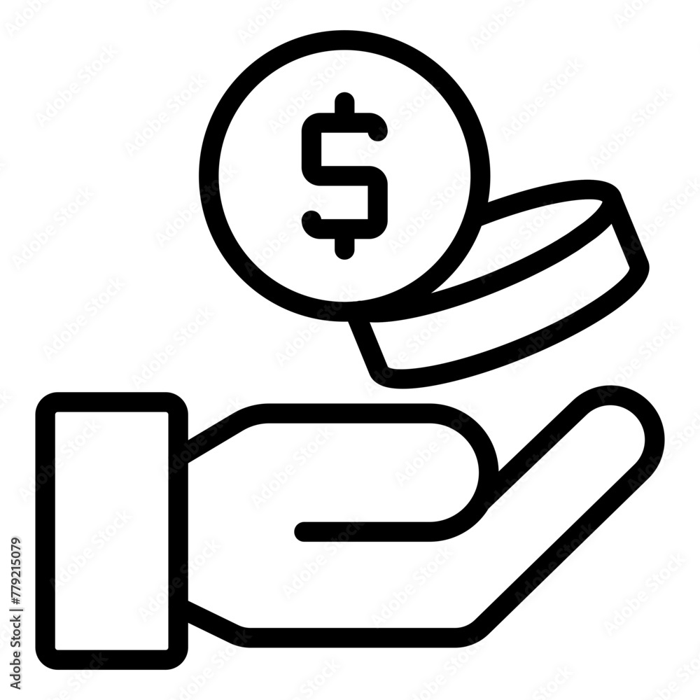 Trendy design icon of giving coins
Trendy design icon of giving coins