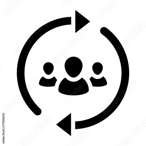 An icon design of team update 

