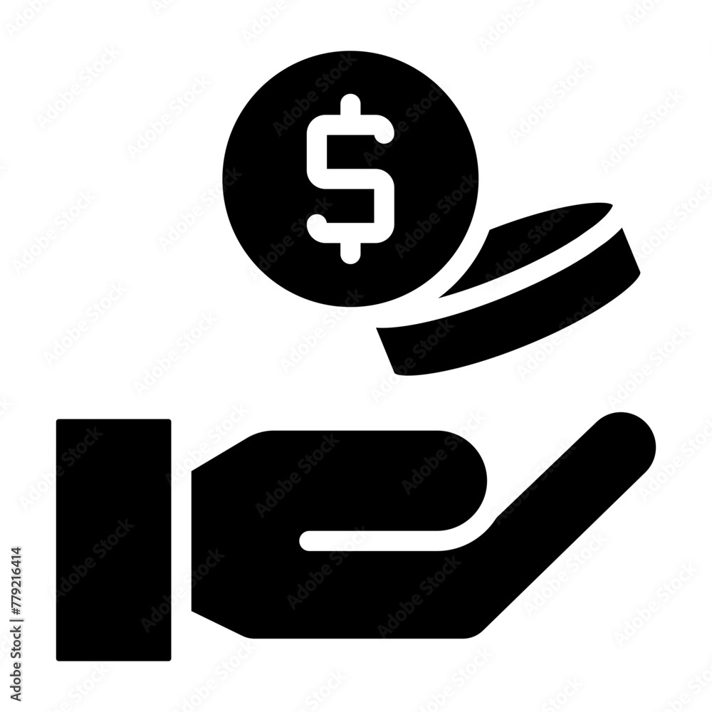 Trendy design icon of giving coins
Trendy design icon of giving coins