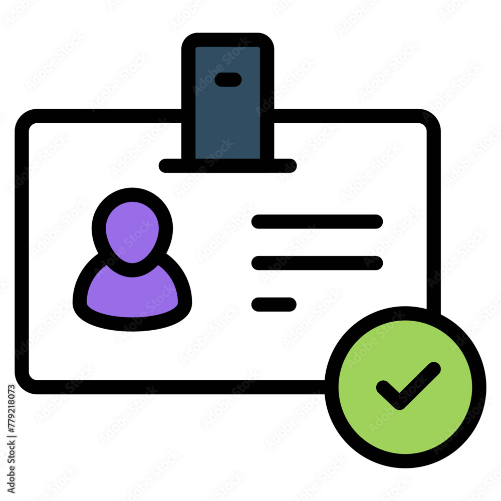 A modern design icon of I'd card
A modern design icon of I'd card