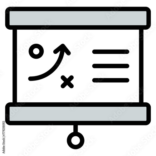 Premium design icon of tactical presentation 

