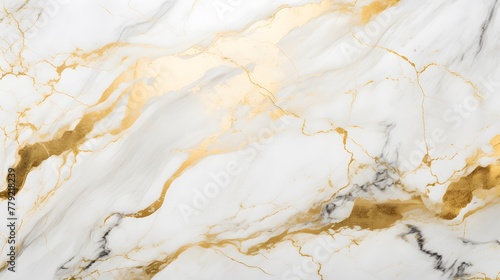 Gold and white marble background © Dipta