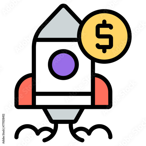 Modern design icon of startup 

