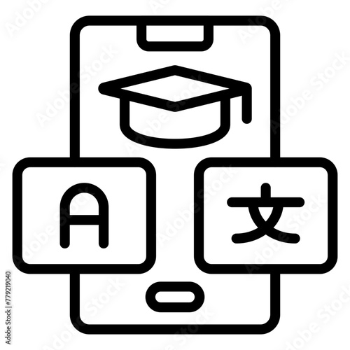 An icon design of online translator

