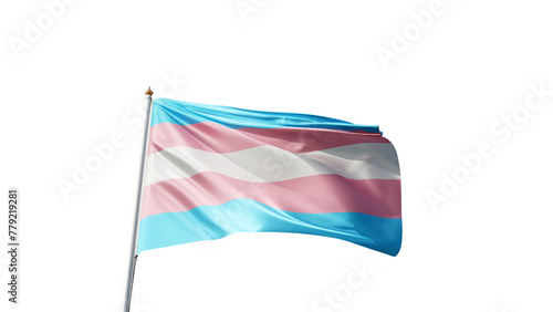 transgender flag on a transparent background, waving in the wind, trans flag with no background, tall flagpole, pride, gay pride, lgbt, lgbtqia, alpha, transparent png
