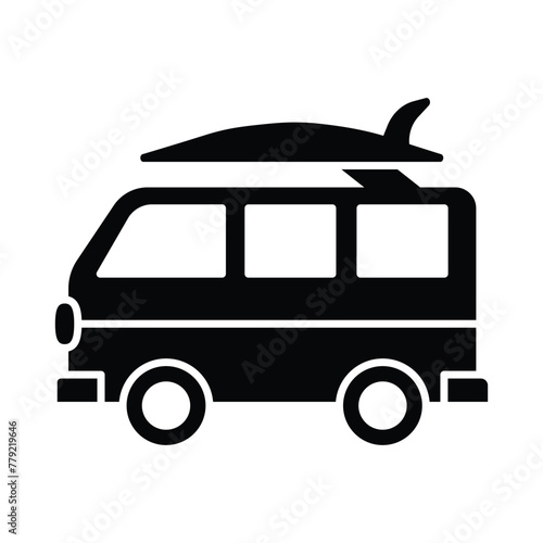 surf van icon vector illustration design template