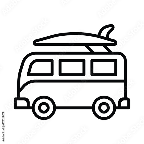 surf van icon vector illustration design template