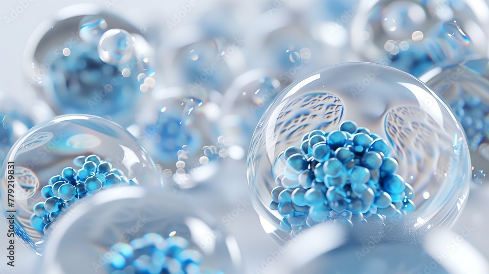 Close-Up of Glass Balls