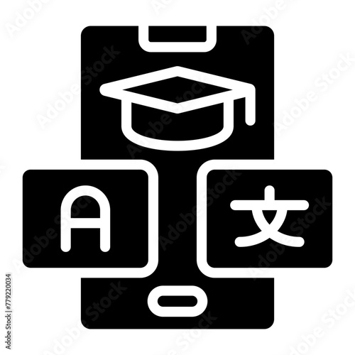 An icon design of online translator

