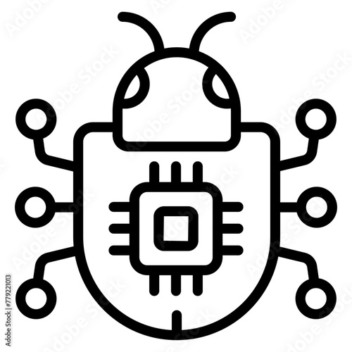 Modern design icon of smart bug

