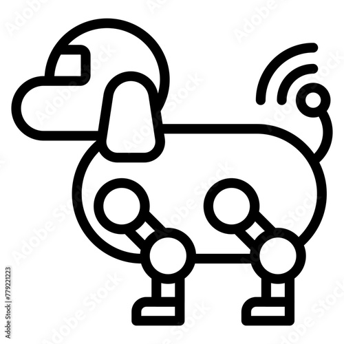 Modern design icon of robot dog

