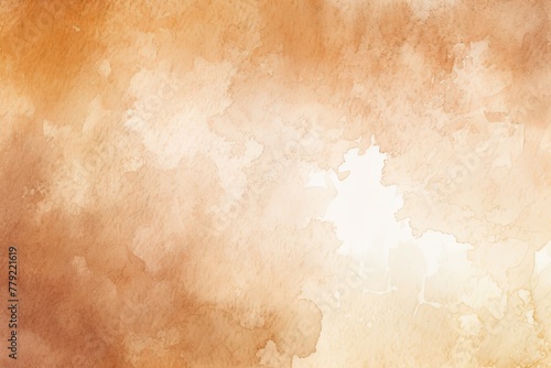 Brown watercolor light background natural paper texture abstract watercolur Brown pattern splashes aquarelle painting white copy space for banner design  greeting card