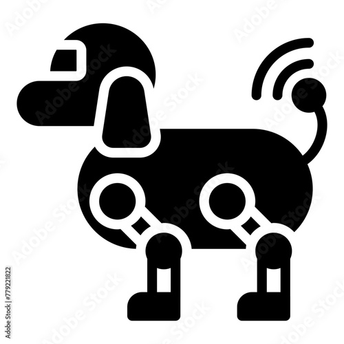 Modern design icon of robot dog

