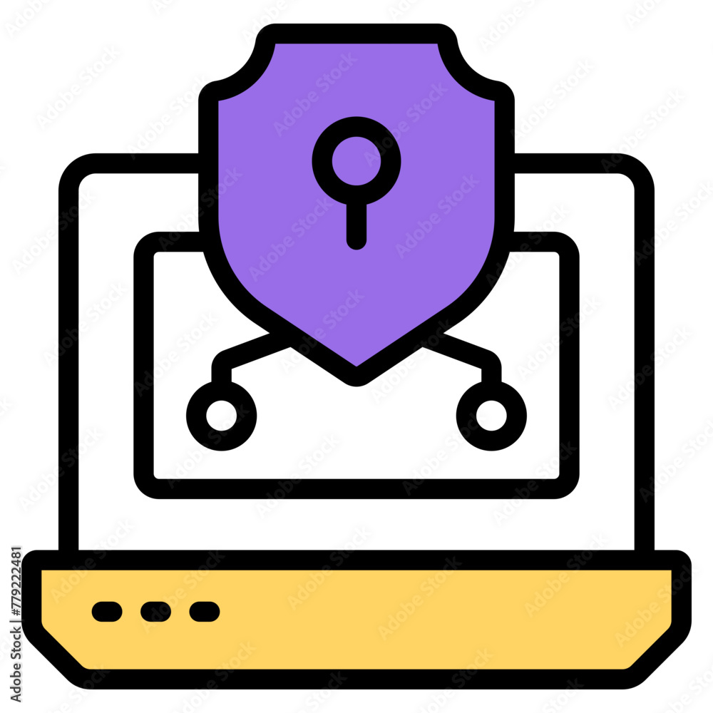 An editable design icon of security shield
An editable design icon of security shield