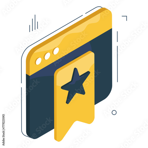 A creative design icon of bookmark website 

