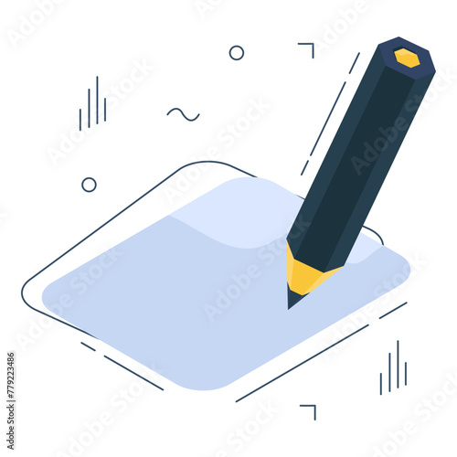 Premium download icon of paper writing

