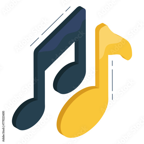 Perfect design icon of music note

