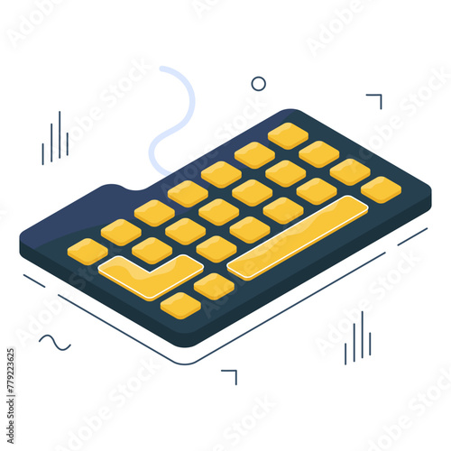 Editable design icon of keyboard 

