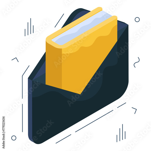 Editable design icon of educational mail

