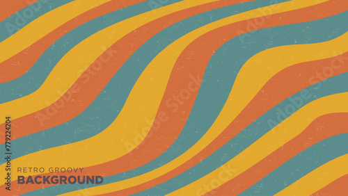 Colorful groovy retro vintage abstract background with wave texture. perfect for design template. 10