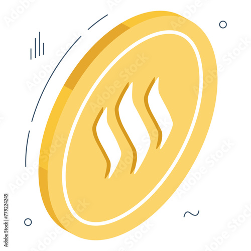 An icon design of steem coin 

 photo