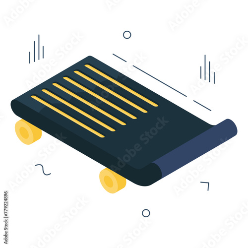 An icon design of skateboard

