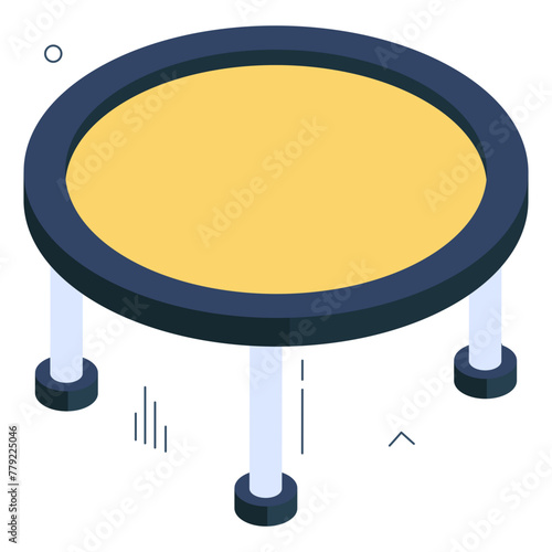 Modern design icon of trampoline 


