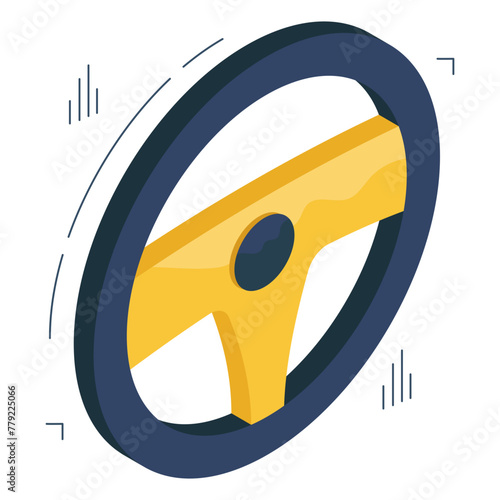 Modern design icon of steering 

