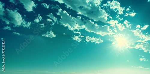 Background. the sky with clouds and the breaking sun. a place for text, advertising