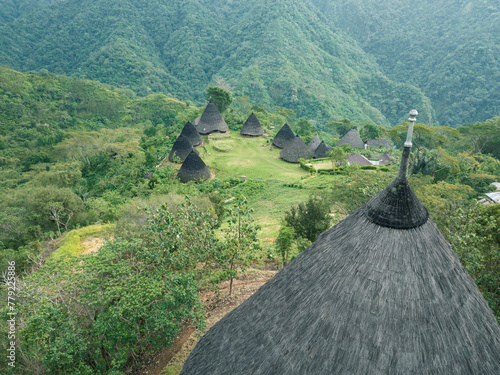 The remote and mysterious village of Wae Rebo, Indonesia photo