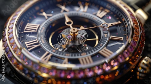 Wallpaper Mural Close Up of Luxury Wrist Watch With Roman Numerals Torontodigital.ca