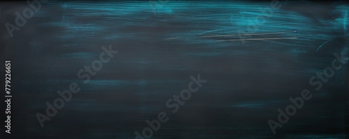 Cyan blackboard or chalkboard background with texture of chalk school education board concept, dark wall backdrop or learning concept with copy space blank for design photo text or product 