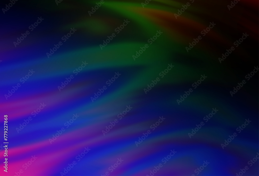 Fototapeta premium Dark Multicolor, Rainbow vector blurred bright template.