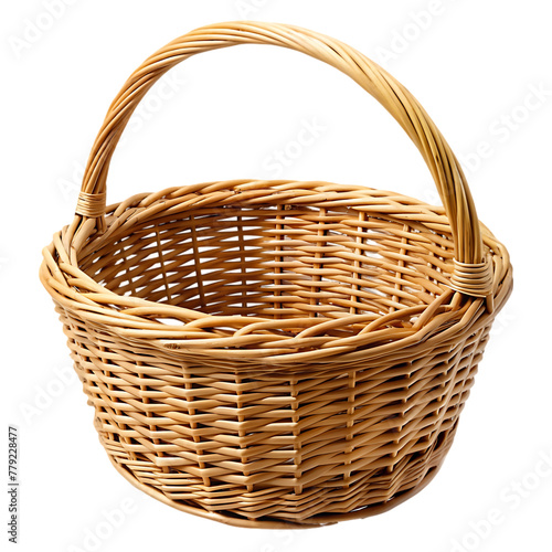 traditional wicker basket isolated